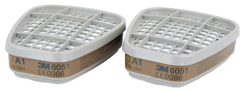 Gas- en dampfilter 3M type 6051 - A1, per paar