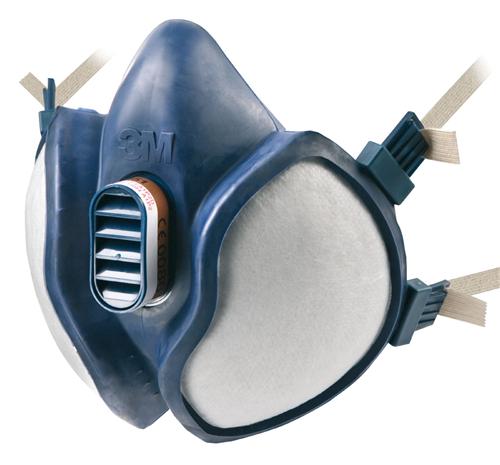 Halfgelaatsmasker 3M 4251+, gas en damp FFA1P2D per 3 stuks 20% korting netto stuksprijs is dan € 23.49