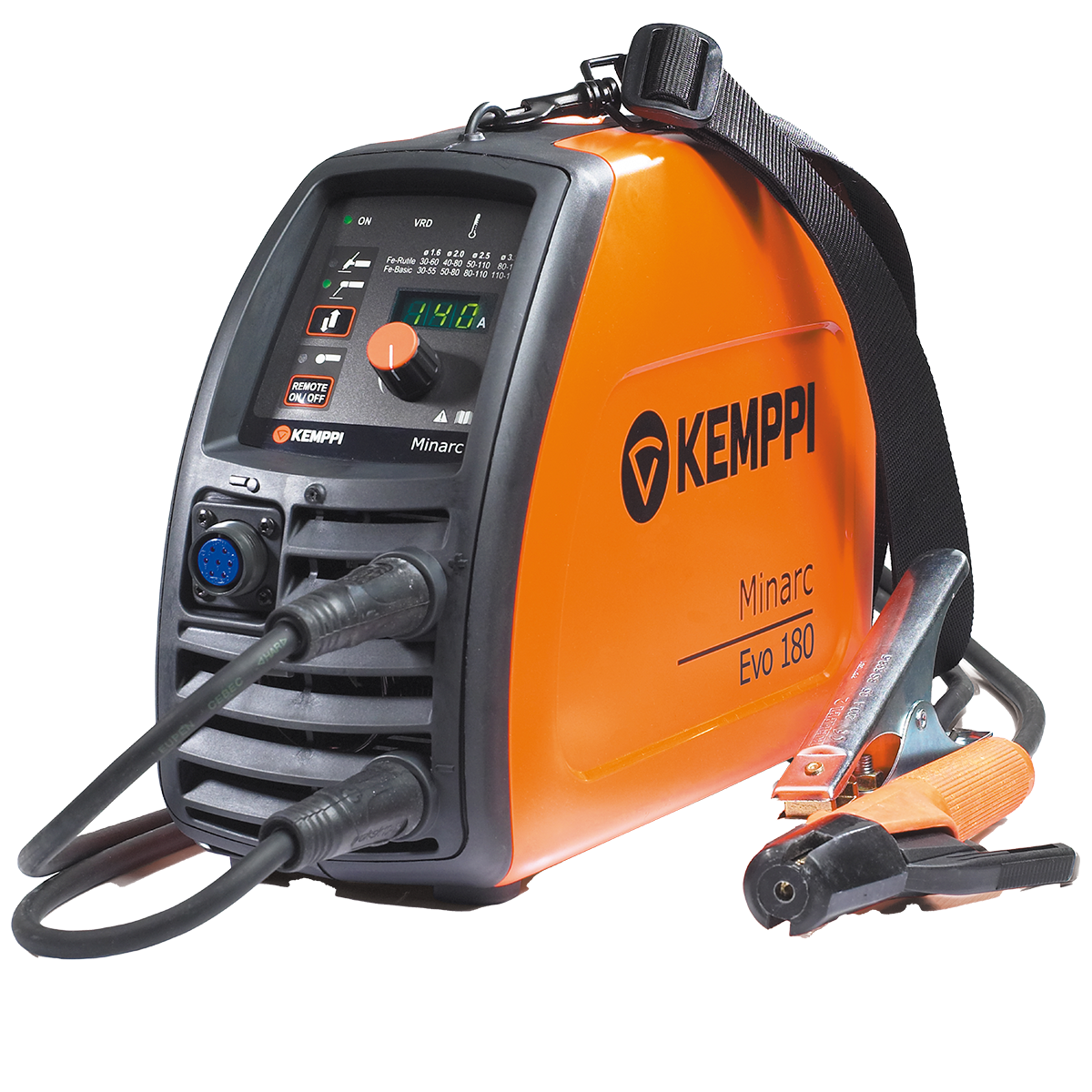 MMA Inverter Kemppi Minarc EVO 180 PFC, incl. kabels 220 Volt van € 936,- voor € 899,-